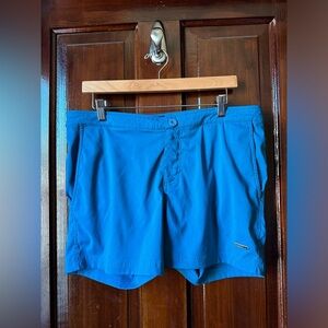 Aronik teal swim trunks